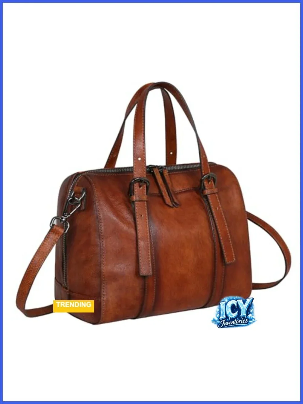 Genuine Leather Satchel Bag for Women Crossbody Shoulder Tote Lightweight